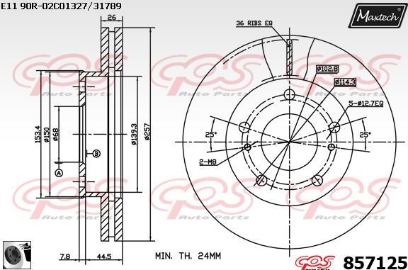 Maxtech 72952008 - Поршень, корпус скоби гальма autocars.com.ua