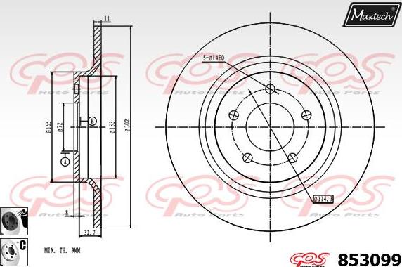 Maxtech 72952010 - Поршень, корпус скоби гальма autocars.com.ua