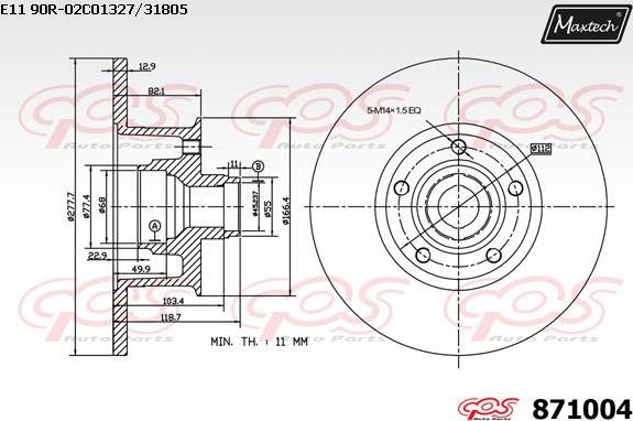 Maxtech 72954004 - Поршень, корпус скоби гальма autocars.com.ua