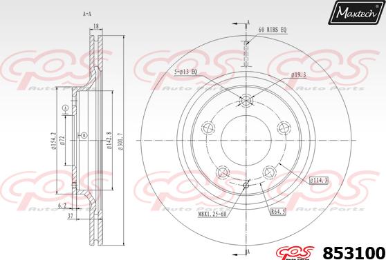 Maxtech 72954008 - Поршень, корпус скоби гальма autocars.com.ua