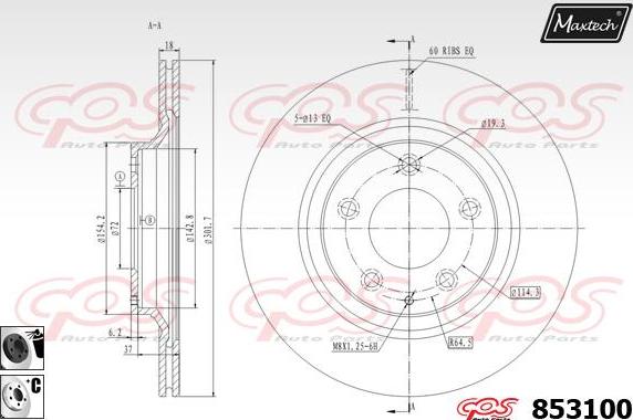 Maxtech 72954009 - Поршень, корпус скоби гальма autocars.com.ua