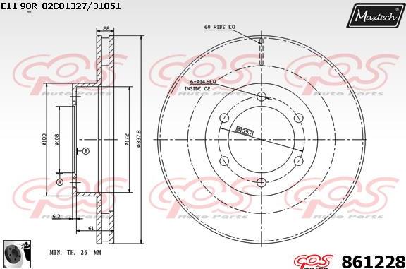 Maxtech 72954012 - Поршень, корпус скоби гальма autocars.com.ua