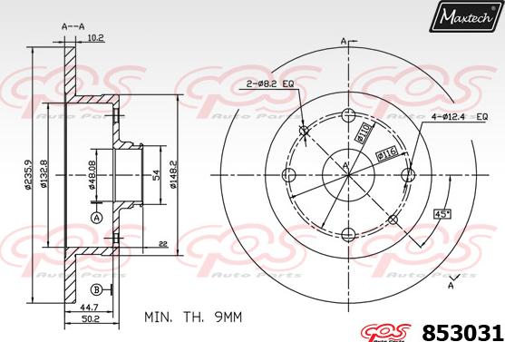 Maxtech 72954013 - Поршень, корпус скоби гальма autocars.com.ua