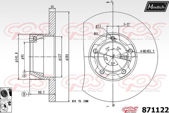 Maxtech 72954027 - Поршень, корпус скоби гальма autocars.com.ua