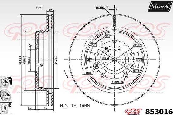 Maxtech 72954030 - Поршень, корпус скоби гальма autocars.com.ua