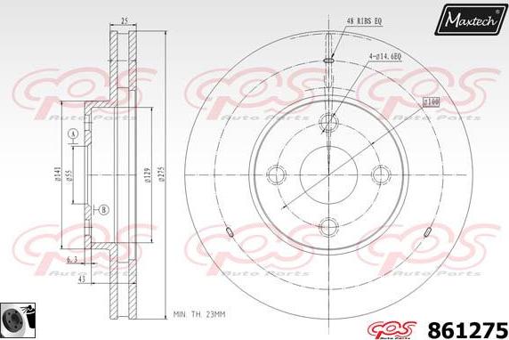 Maxtech 72954057 - Поршень, корпус скоби гальма autocars.com.ua