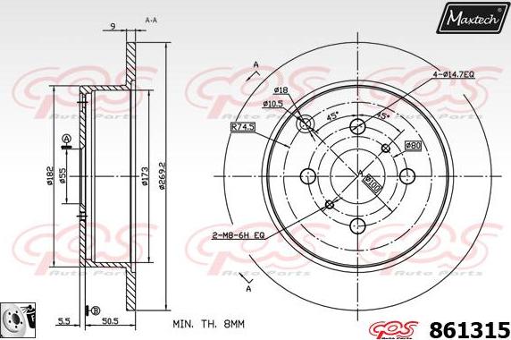 Maxtech 72954070 - Поршень, корпус скоби гальма autocars.com.ua