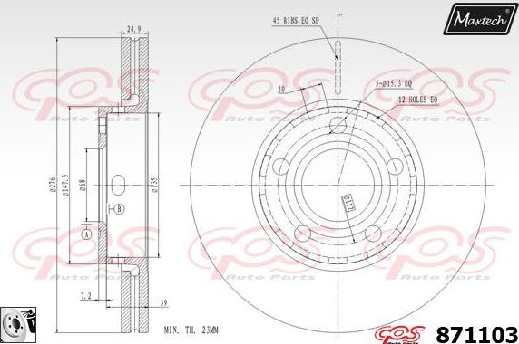 Maxtech 72954073 - Поршень, корпус скоби гальма autocars.com.ua