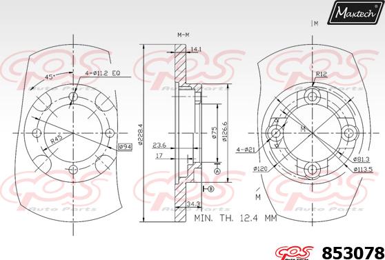 Maxtech 72957003 - Поршень, корпус скоби гальма autocars.com.ua