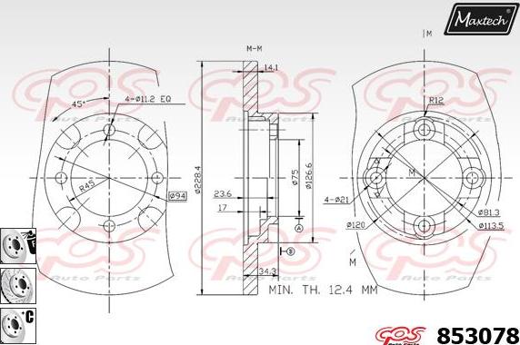 Maxtech 72957010 - Поршень, корпус скоби гальма autocars.com.ua