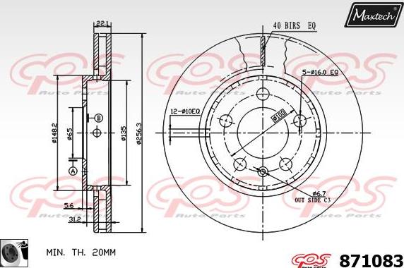 Maxtech 72957020 - Поршень, корпус скобы тормоза autodnr.net