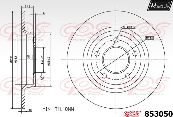 Maxtech 72957033 - Поршень, корпус скоби гальма autocars.com.ua