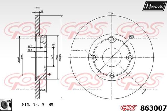 Maxtech 72957049 - Поршень, корпус скоби гальма autocars.com.ua