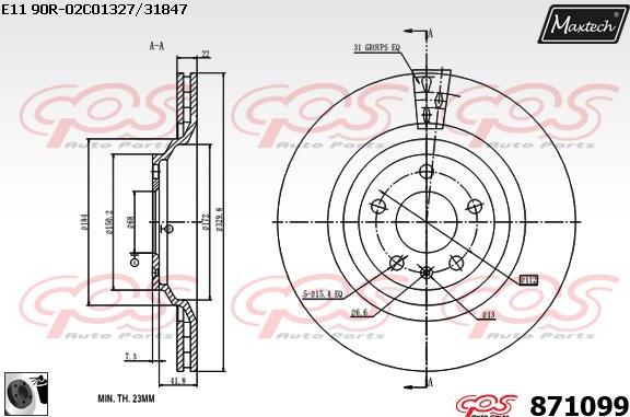 Maxtech 72960001 - Поршень, корпус скоби гальма autocars.com.ua