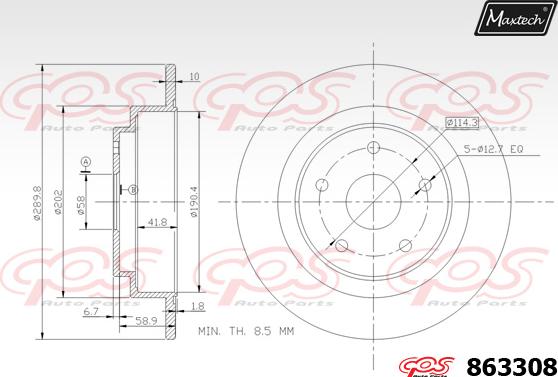 Maxtech 72960007 - Поршень, корпус скоби гальма autocars.com.ua