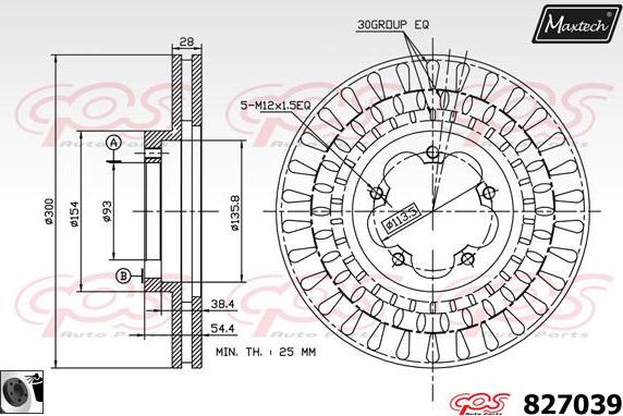 Maxtech 72960008 - Поршень, корпус скоби гальма autocars.com.ua