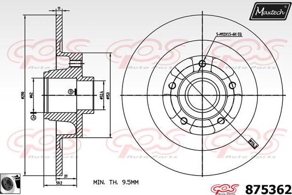 Maxtech 72960012 - Поршень, корпус скоби гальма autocars.com.ua