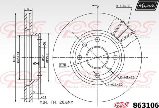 Maxtech 72960020 - Поршень, корпус скоби гальма autocars.com.ua