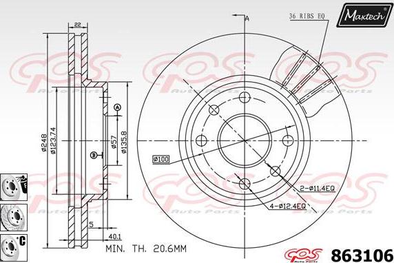 Maxtech 72960021 - Поршень, корпус скоби гальма autocars.com.ua