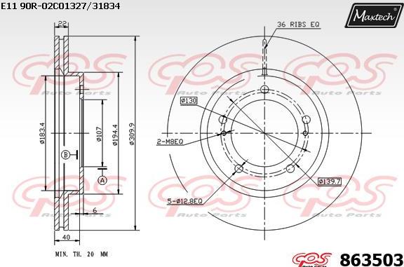 Maxtech 72960025 - Поршень, корпус скоби гальма autocars.com.ua