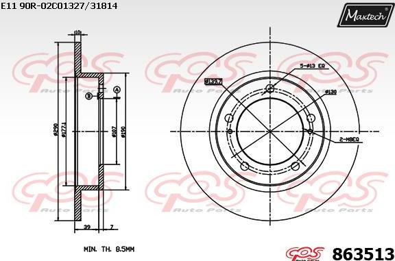 Maxtech 72960026 - Поршень, корпус скоби гальма autocars.com.ua