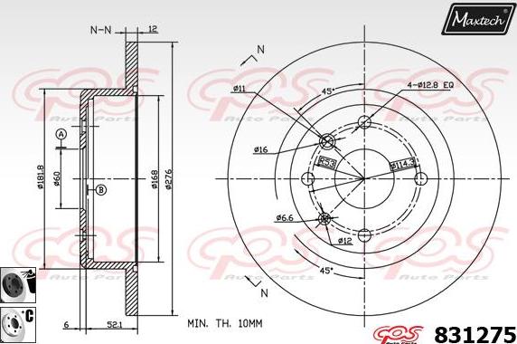 Maxtech 72960032 - Поршень, корпус скобы тормоза autodnr.net