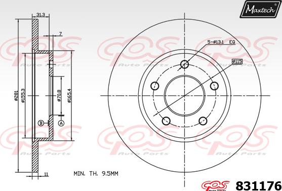 Maxtech 72960039 - Поршень, корпус скоби гальма autocars.com.ua