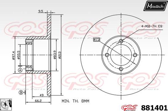 Maxtech 72961004 - Поршень, корпус скоби гальма autocars.com.ua