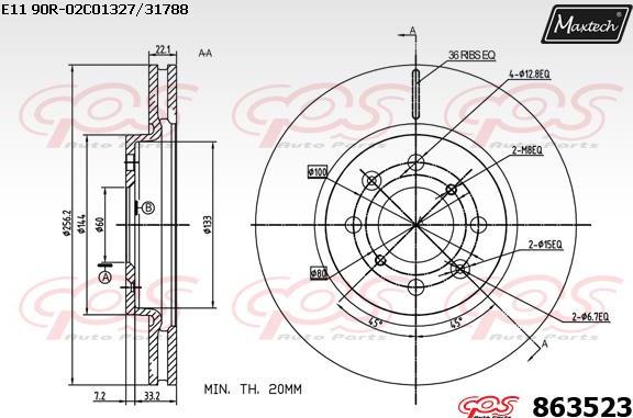 Maxtech 72963004 - Поршень, корпус скоби гальма autocars.com.ua