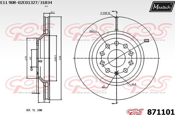 Maxtech 72966006 - Поршень, корпус скоби гальма autocars.com.ua