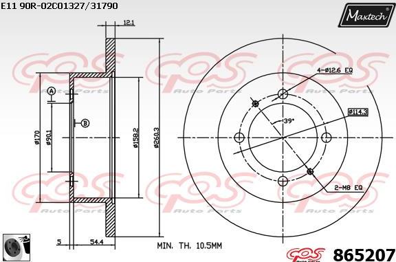 Maxtech 72968004 - Поршень, корпус скоби гальма autocars.com.ua