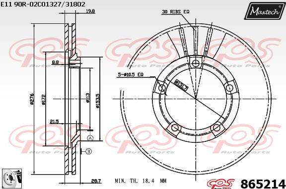 Maxtech 72968006 - Поршень, корпус скоби гальма autocars.com.ua