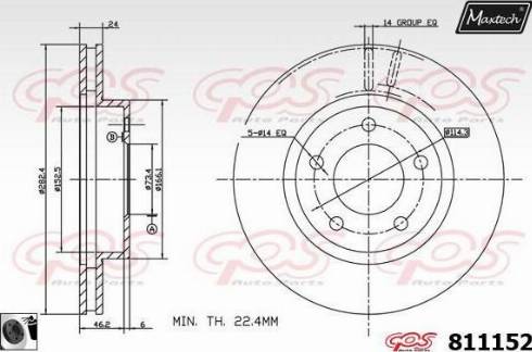 BENDIX 141840 - Гальмівний диск autocars.com.ua