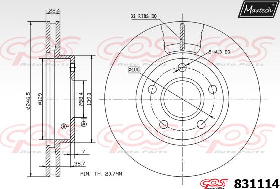 Maxtech 811207 - Тормозной диск autodnr.net