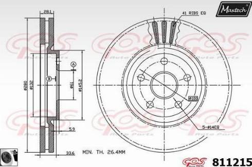 Maxtech 811215.0060 - Тормозной диск autodnr.net