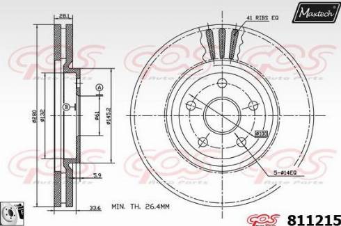 Maxtech 811215.0080 - Тормозной диск autodnr.net