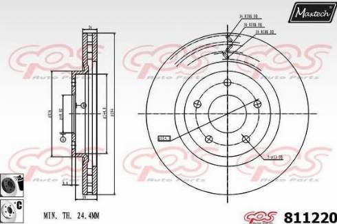 Maxtech 811220.6060 - Гальмівний диск autocars.com.ua