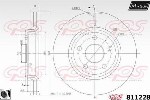 Maxtech 811228.0060 - Гальмівний диск autocars.com.ua