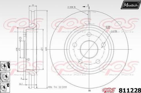 Maxtech 811228.6880 - Гальмівний диск autocars.com.ua