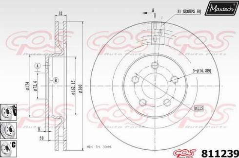 Allmakes 4779209B - Тормозной диск avtokuzovplus.com.ua