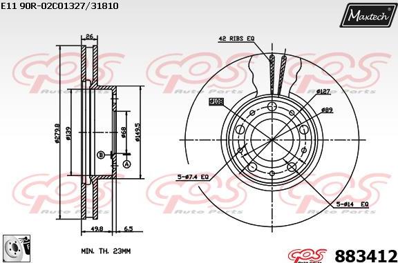 Maxtech 817010 - Гальмівний диск autocars.com.ua