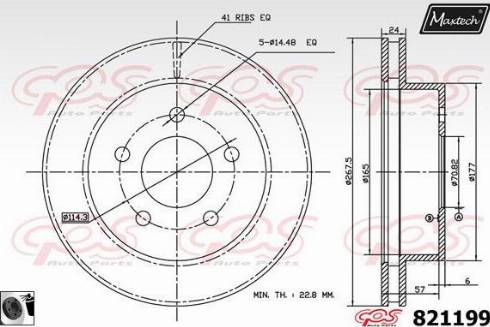 Maxtech 821199.0060 - Тормозной диск autodnr.net