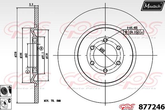 Maxtech 821282 - Гальмівний диск autocars.com.ua