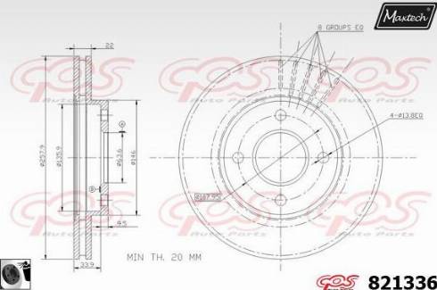 Maxtech 821336.0060 - Тормозной диск autodnr.net