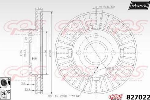 Maxtech 827022.6060 - Гальмівний диск autocars.com.ua