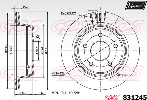 Maxtech 827023 - Гальмівний диск autocars.com.ua