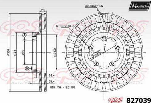 Maxtech 827039.0000 - Гальмівний диск autocars.com.ua