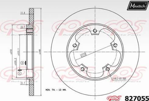 Maxtech 827055.0000 - Тормозной диск autodnr.net