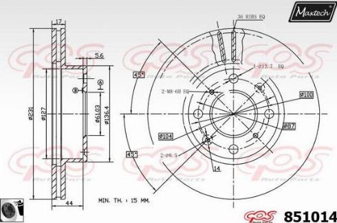 Maxtech 851014.0060 - Тормозной диск autodnr.net