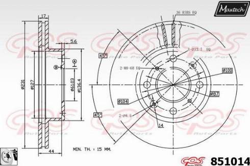 Maxtech 851014.0080 - Тормозной диск autodnr.net